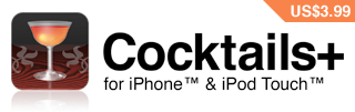 Cocktails+ for iPhone & iPod Touch logotype